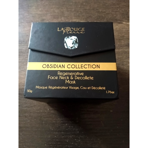 La Rouge Pierre Obsidian Anti Aging Regenerative Face Neck Décolleté Mask NEW - Picture 2 of 4